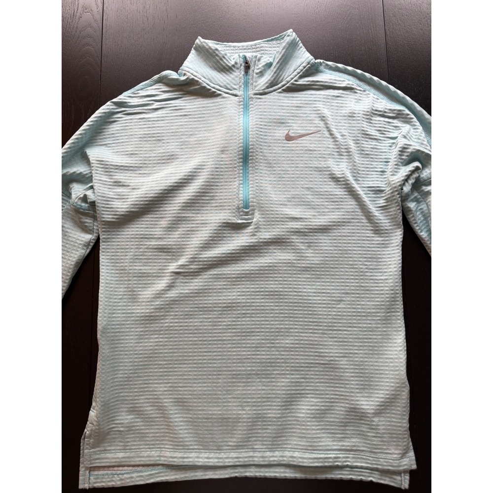 Nike Running Womens Mock Neck Zip Up Track Jacket‎ XS Aqua Dri-FIT Training - Picture 5 of 16